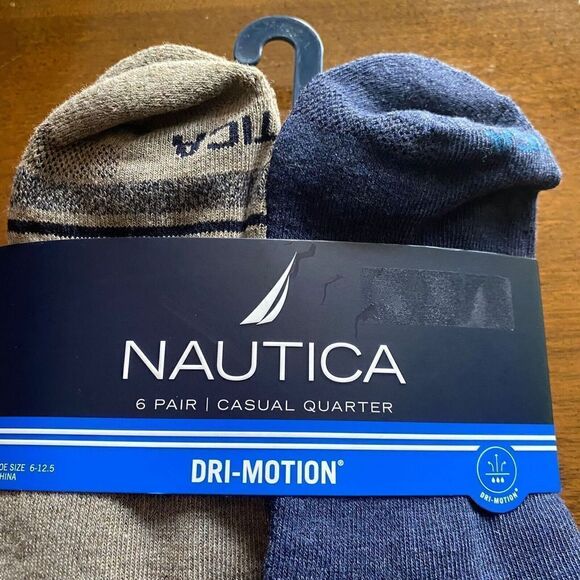 6 PAIR NAUTICA MENS LOW CUT ATHLETIC CUSHION SOCKS  shoe sizes 6 - 12.5 New - Picture 9 of 12